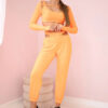 Naiste kaheosaline komplekt crop-top pluusi ja pükstega - Thumbnail Image 2