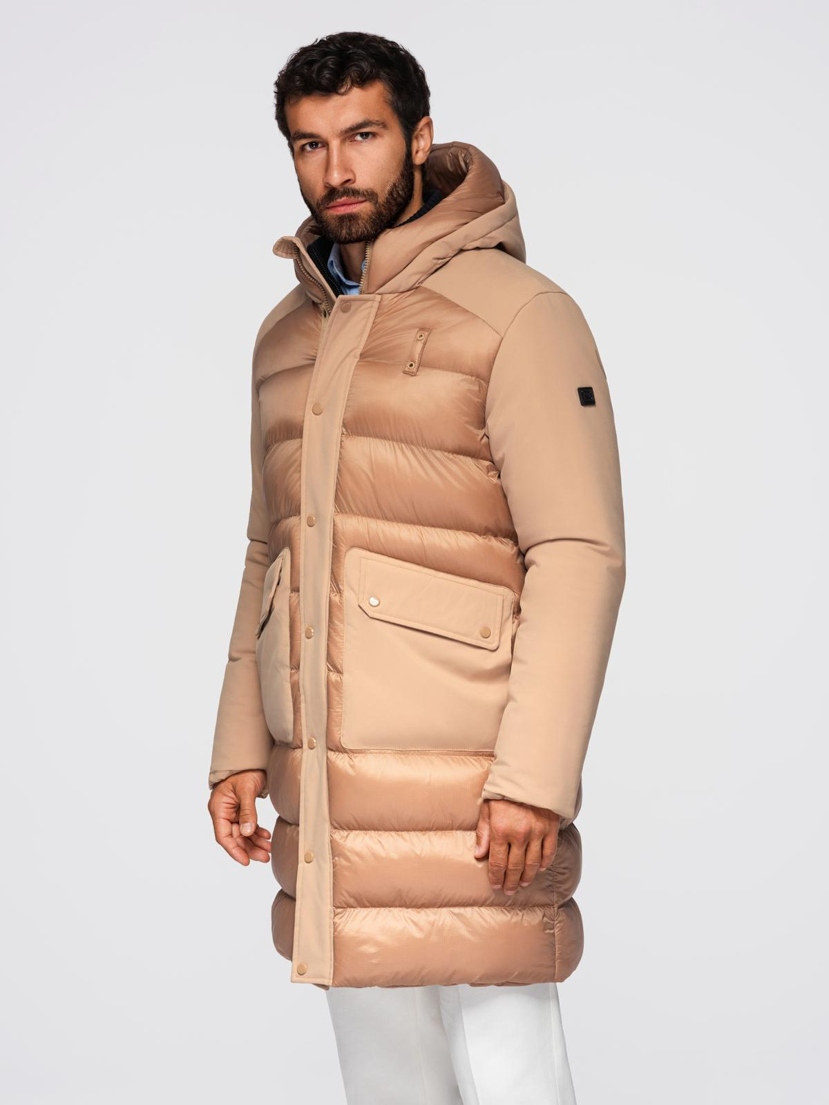 Meeste kapuutsiga tepitud pikem jope Ombre Clothing - Image 17