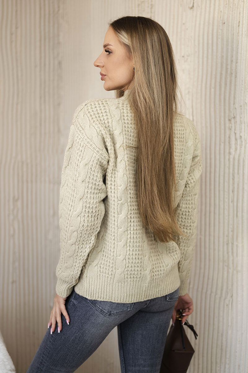 Kesi naiste kootud pullover-kampsun - Image 39