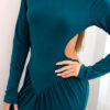 Naiste pikkade varrukatega maksikleit drapeeringuga - Thumbnail Image 8