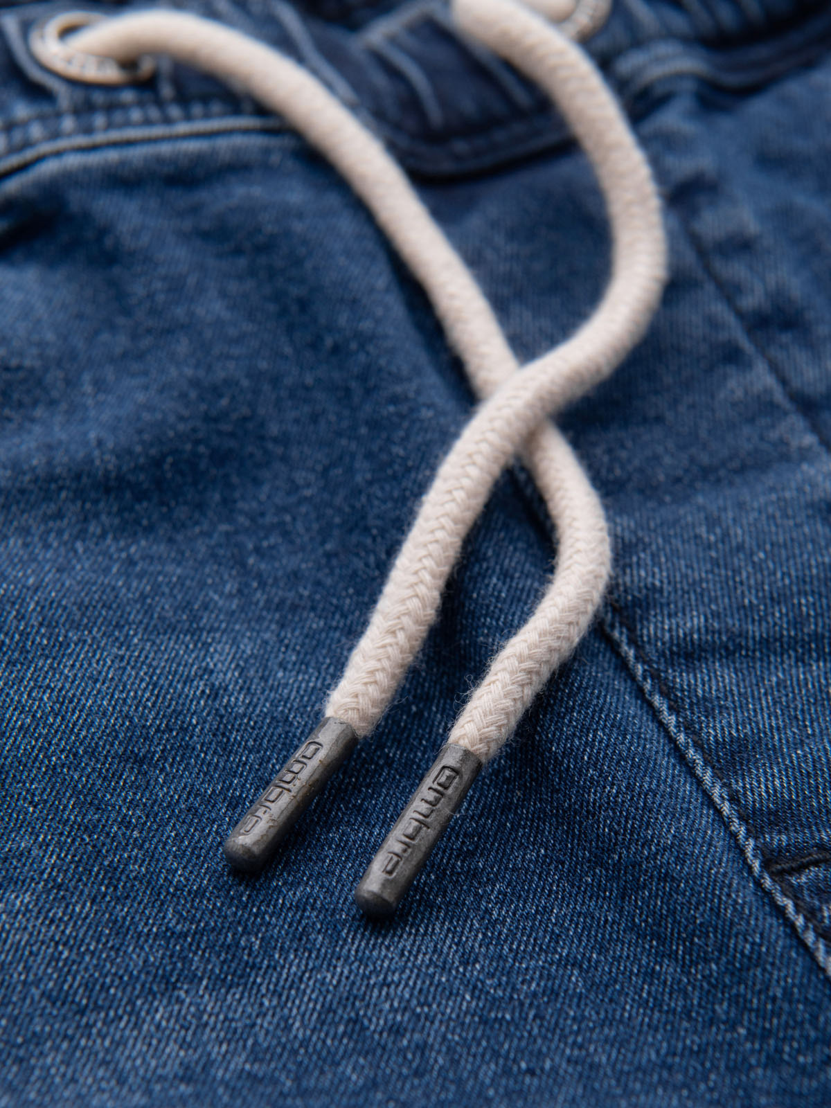 Ombre Clothing meeste teksalühikesed püksid nööriga vöökohaga - Image 19