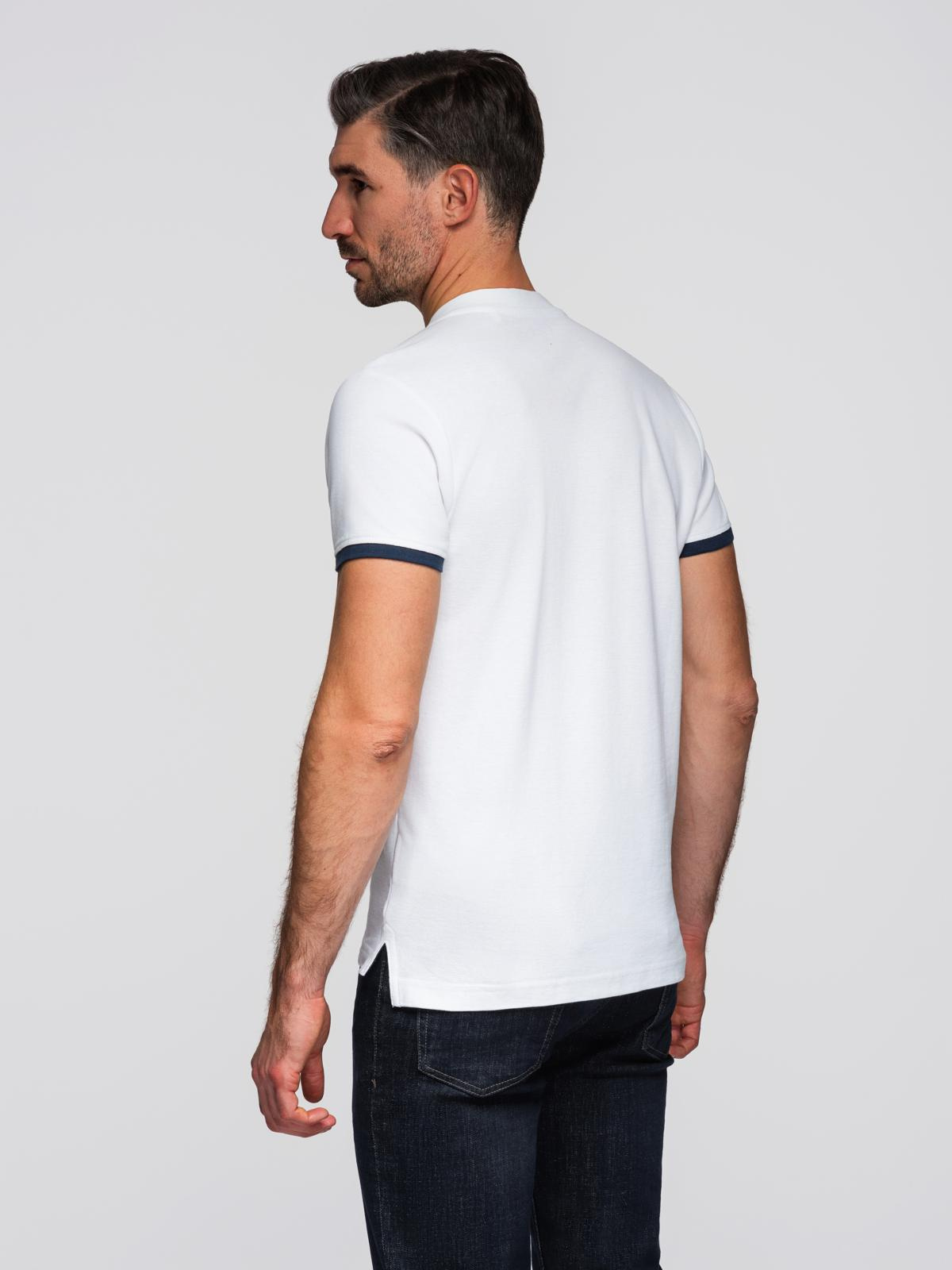 Meeste püstkrae ja nööpidega polosärk Ombre Clothing - Image 140