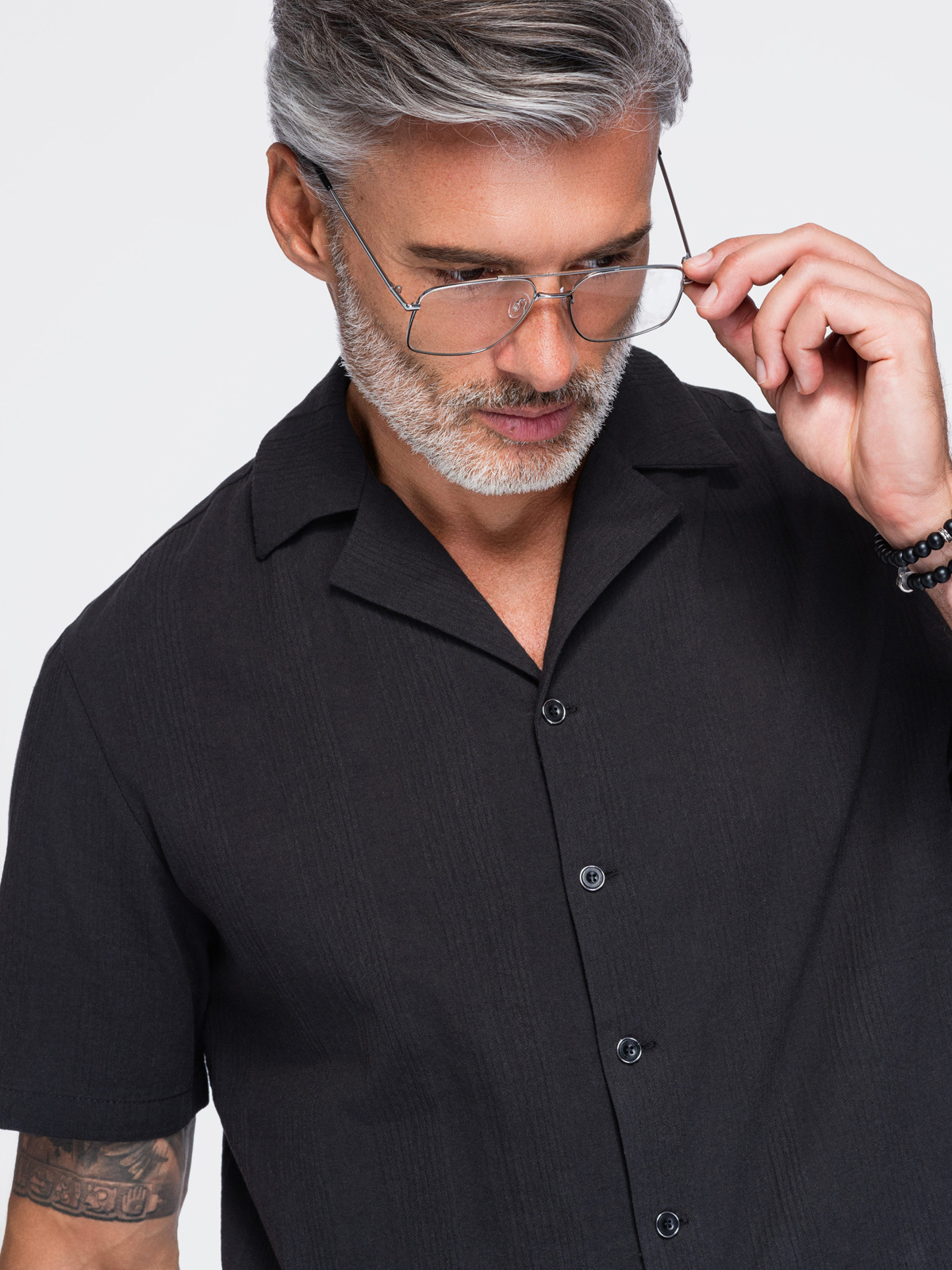 Meeste puuvillane lühikeste varrukatega särk Ombre Clothing - Image 11