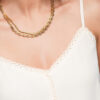 Ombre Clothing naiste õlapaeltega topp ažuurse äärisega - Thumbnail Image 2