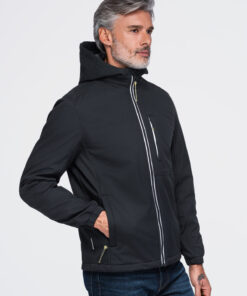 Meeste softshell-jakk Ombre kapuutsiga