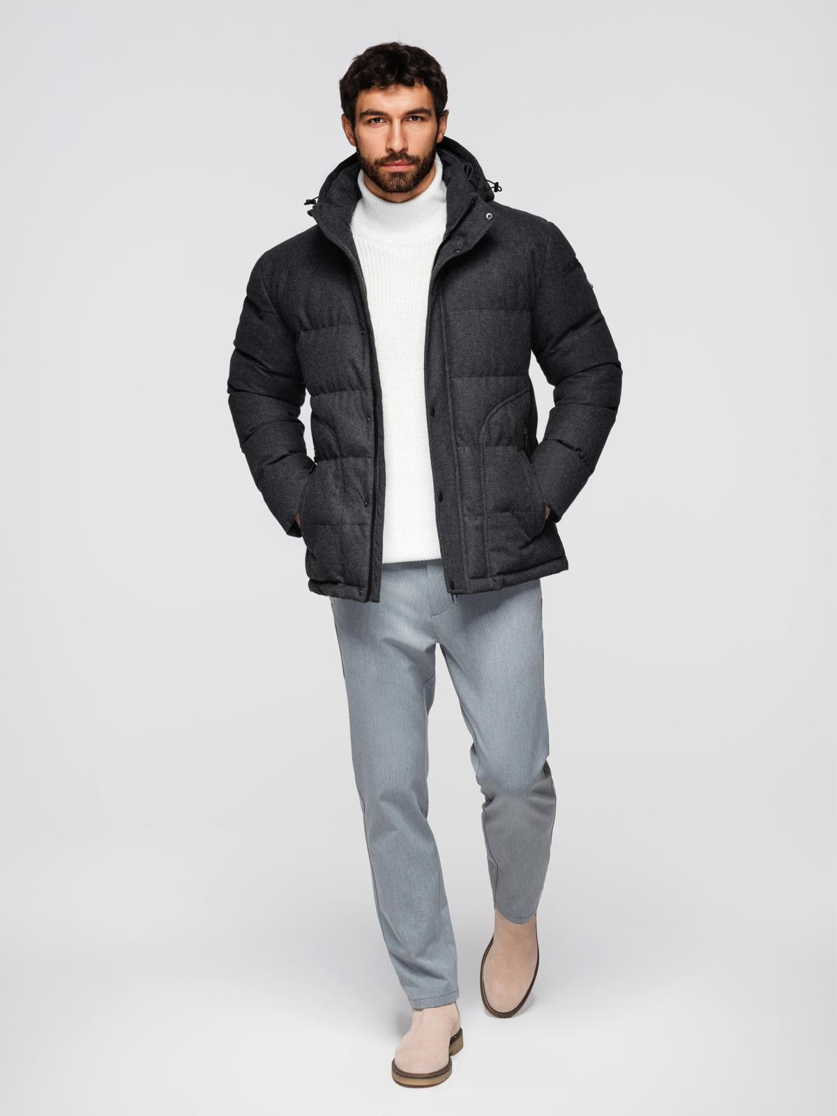 Meeste tepitud kapuutsiga jope Ombre Clothing - Image 11