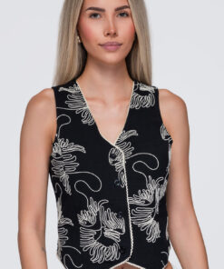 Tikandiga lühike naiste vest Ombre Clothing