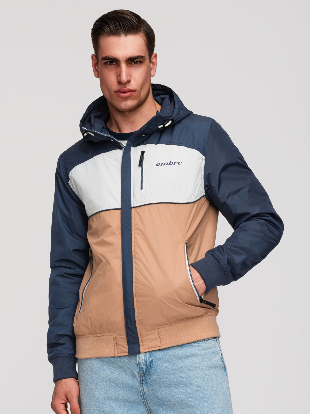 Ombre Clothing meeste kapuutsiga üleminekujope - Image 1