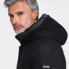 Meeste kapuutsiga villasegust mantel Ombre Clothing - Thumbnail Image 4