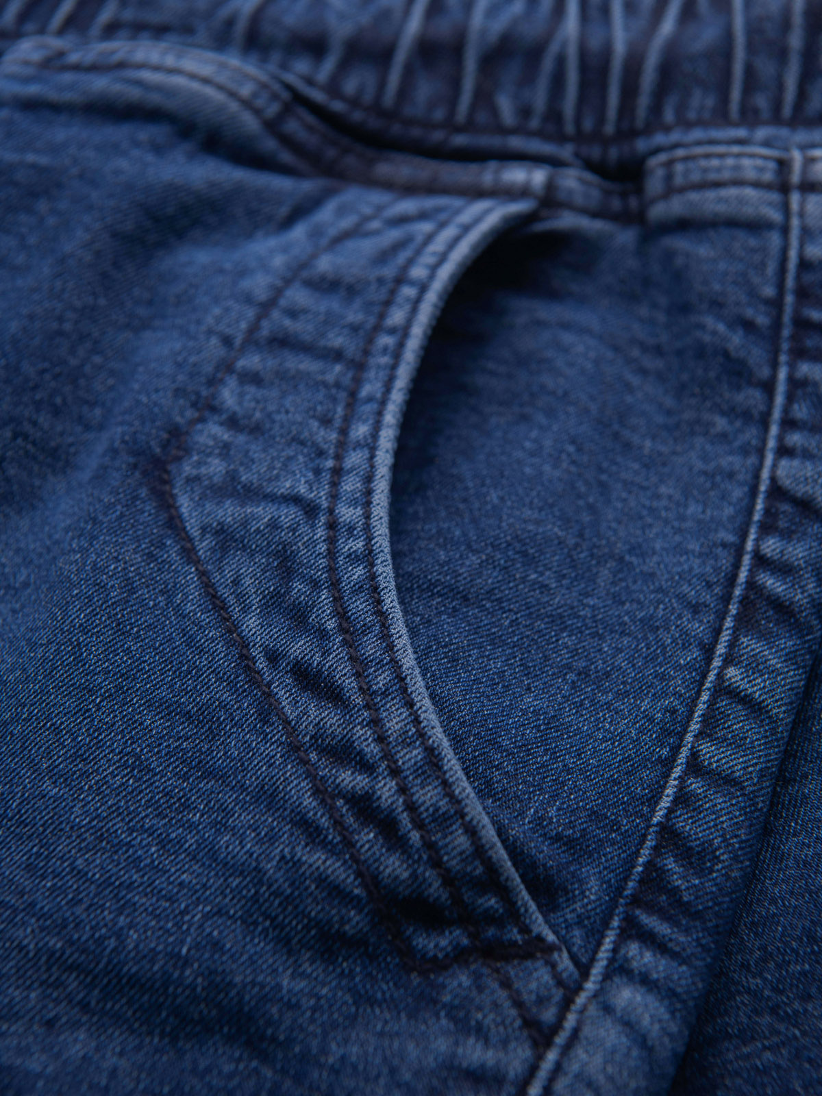 Ombre Clothing meeste teksalühikesed püksid nöörvööga - Image 17