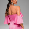 Larica paljaste õlgadega minikleit volangiga - Thumbnail Image 6