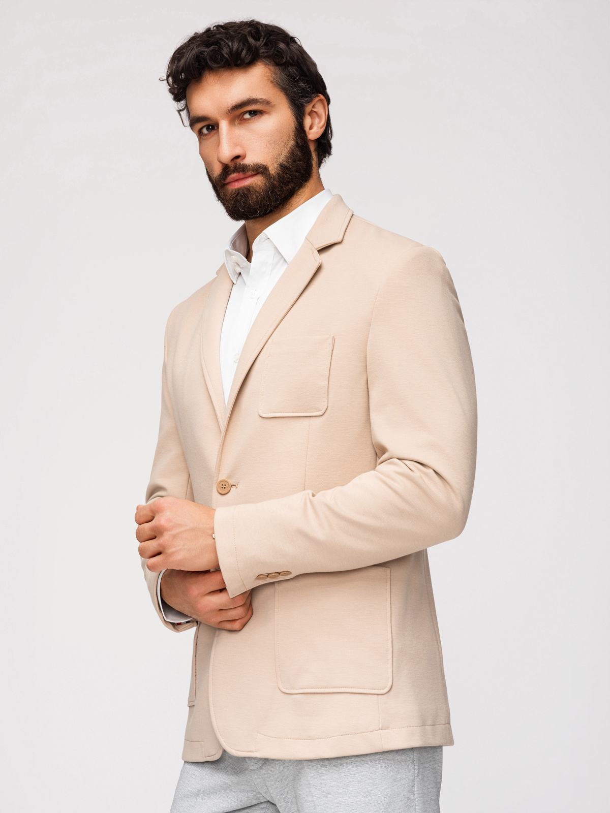 Meeste kitsa lõikega kootud bleiser Ombre Clothing - Image 29