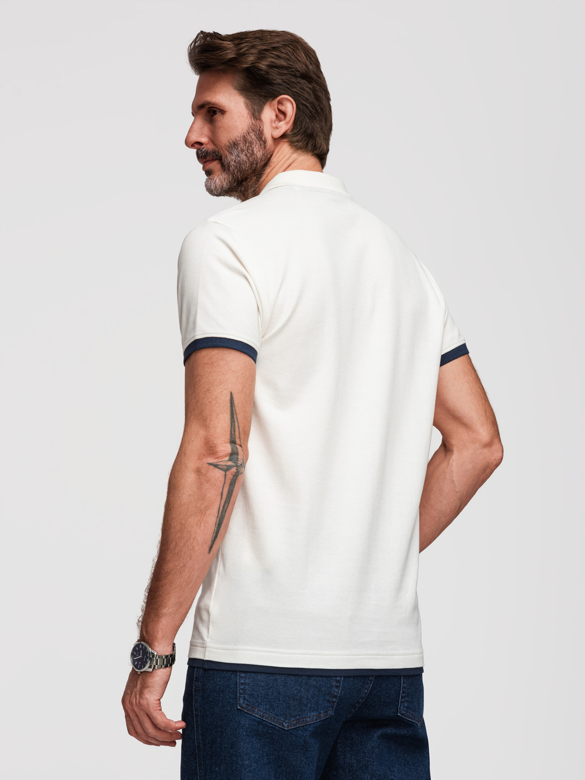 Ombre Clothing meeste puuvillane polosärk kontrastsete detailidega - Image 4