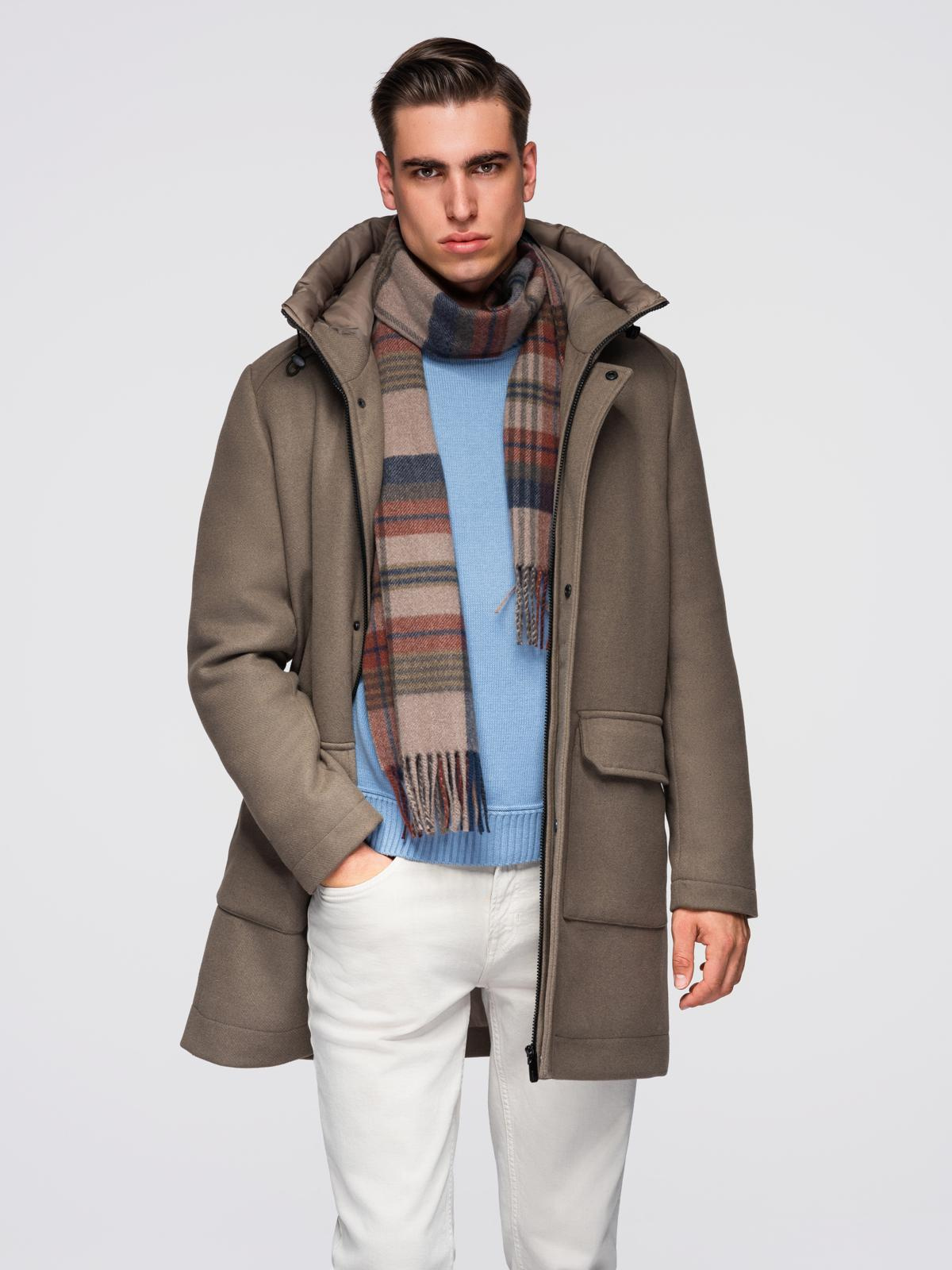 Meeste kapuutsiga mantel Ombre Clothing - Image 16