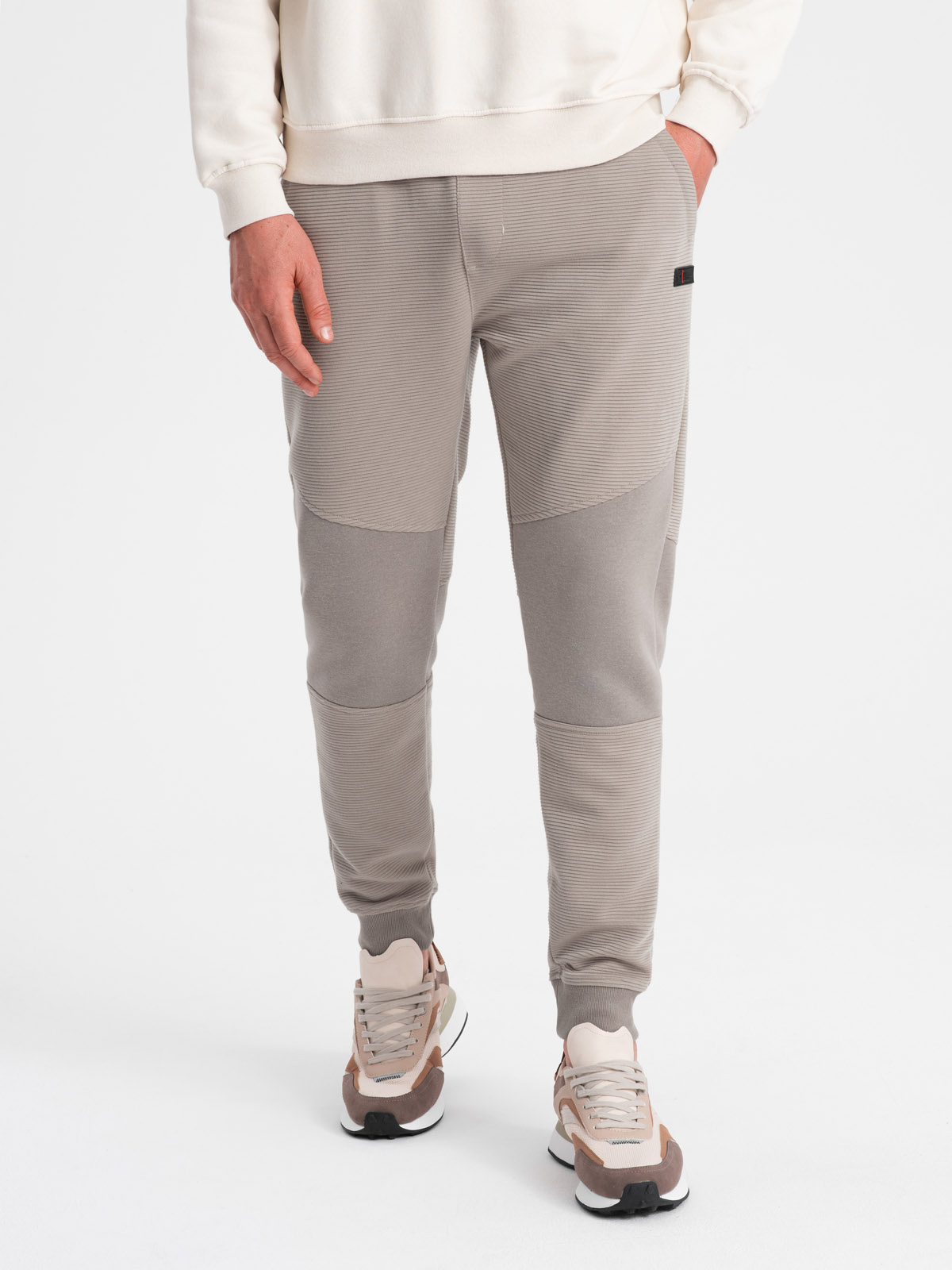 Ombre Clothing meeste dressipüksid ottomani kangast vahetükkidega - Image 21