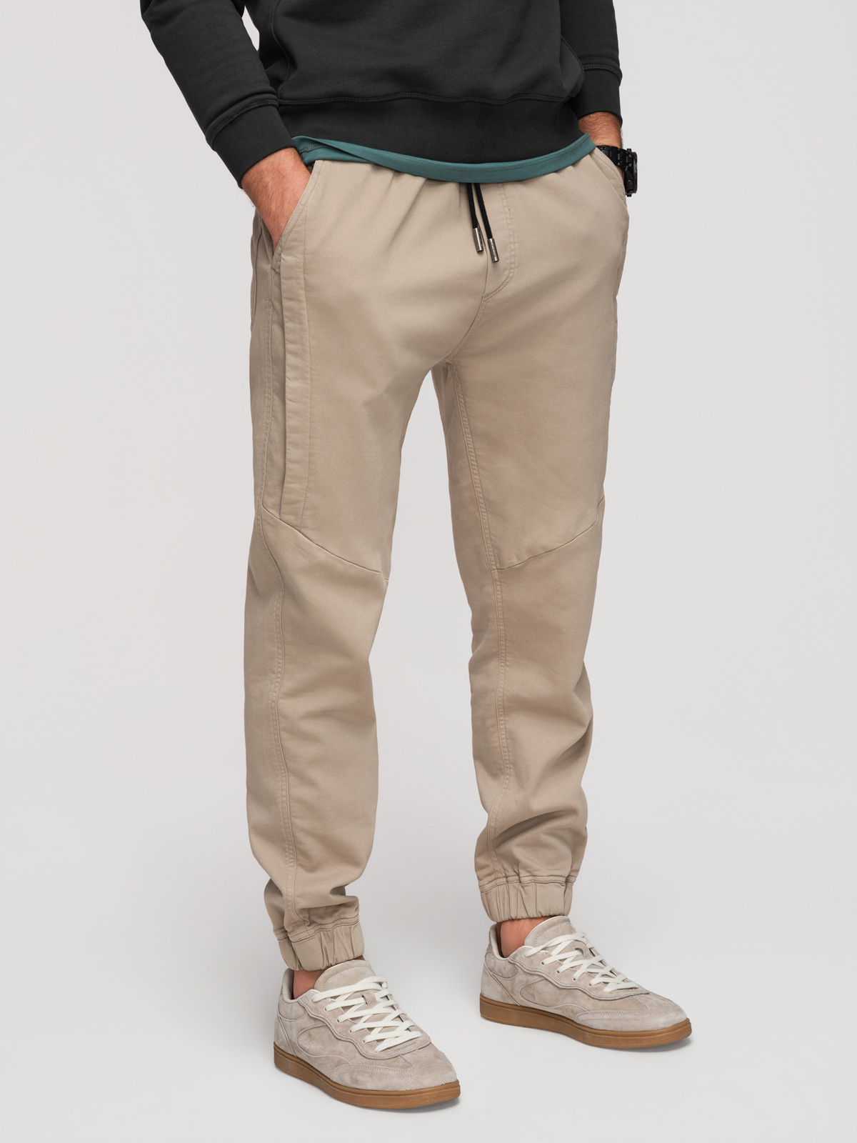 Ombre Clothing meeste vabaajapüksid elastse vöökohaga - Image 1