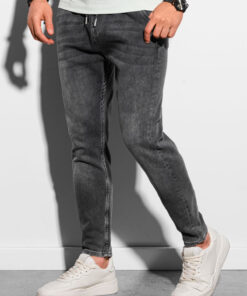 Ombre Clothing meeste nöörvööga teksapüksid
