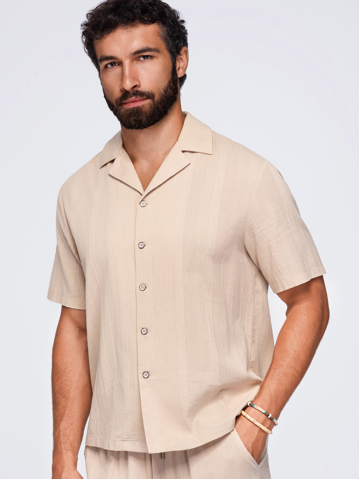 Meeste puuvillane lühikeste varrukatega särk Ombre Clothing - Image 1
