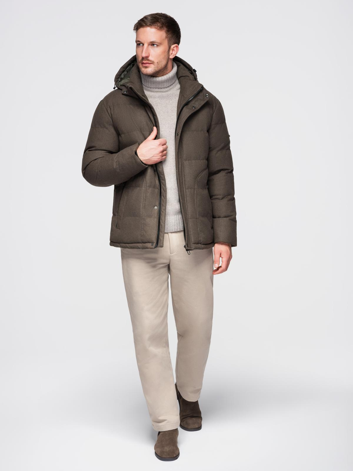 Meeste tepitud kapuutsiga jope Ombre Clothing - Image 21