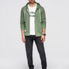 Ombre Clothing meeste lukuga kapuutsiga dressipluus - Thumbnail Image 20