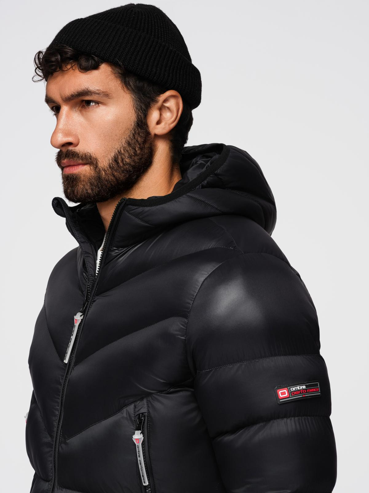 Meeste kapuutsiga tepitud pikem jope Ombre Clothing - Image 26