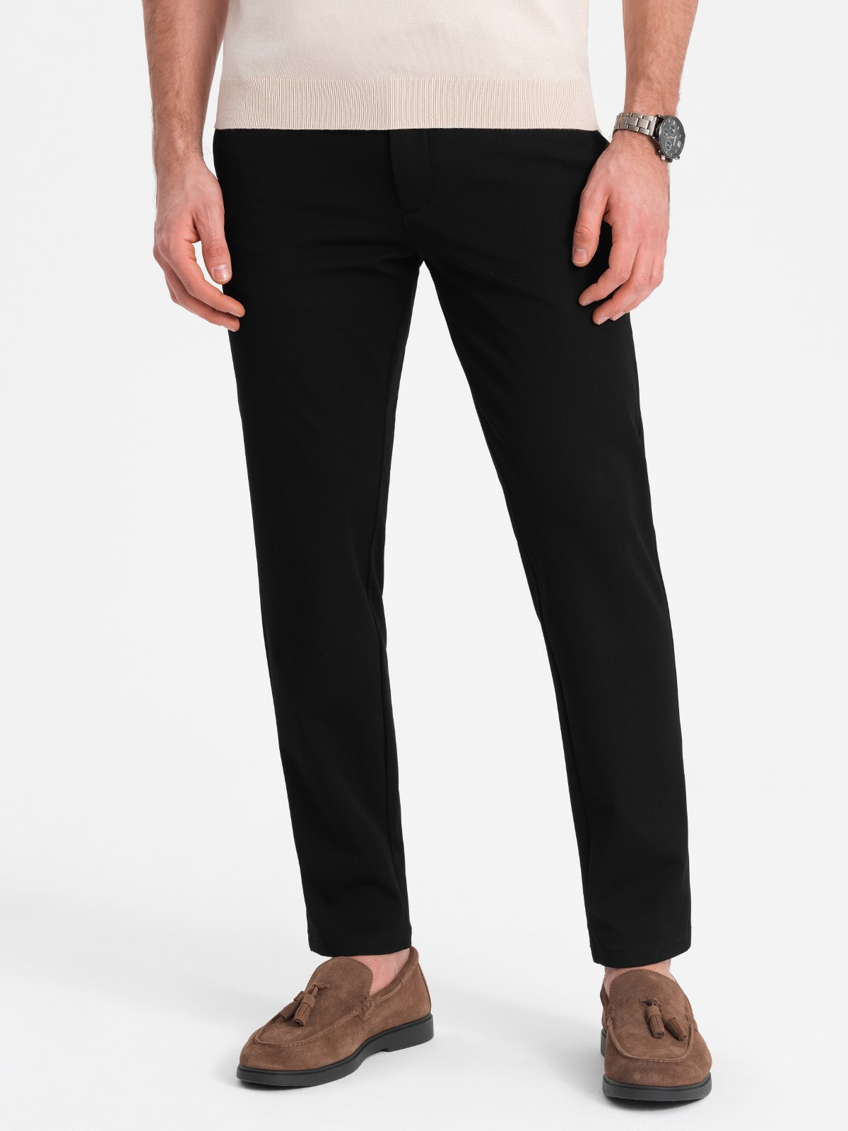 elegantsed klassikalise lõikega meeste chino püksid - helehall v1 om-pacp-0191 - Image 34