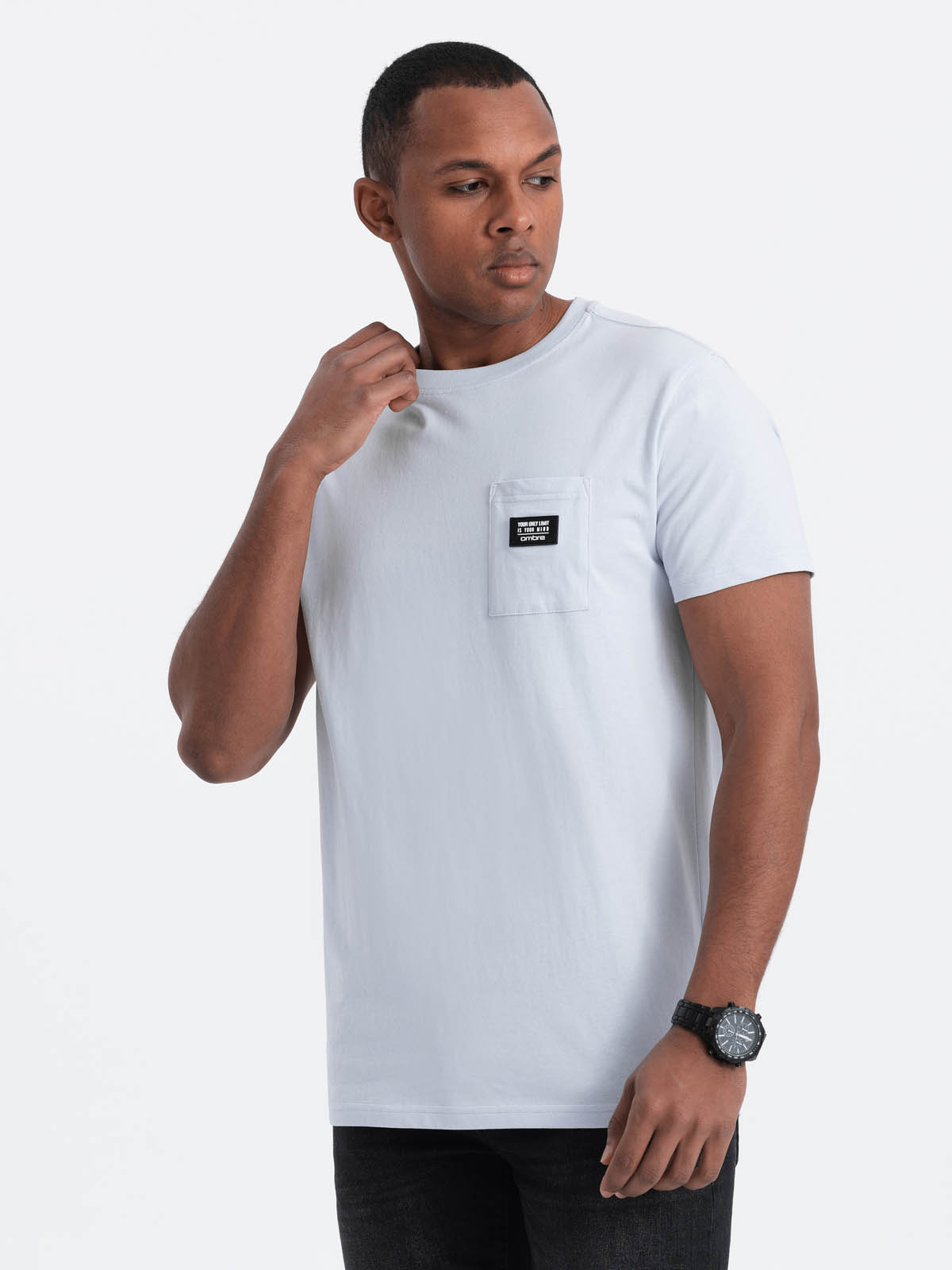 Meeste T-särk rinnataskuga Ombre Clothing - Image 40