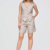Ombre Clothing kõrge pihaga triibulised lühikesed püksid - Thumbnail Image 7